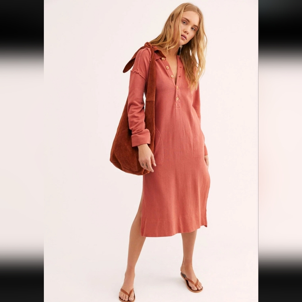 Free People Midi Henley Dress